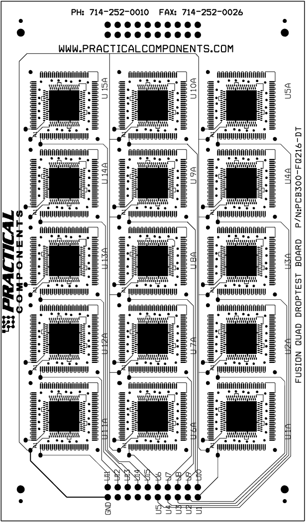 PCB300 FusionQuad® 216ld (100 | 116) Board and Kit - Drop Test lead Free Kit