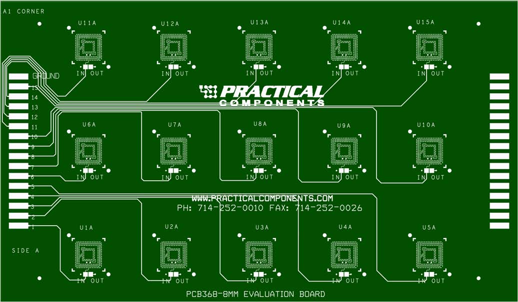 PCB368-8mm .3mm Fine Pitch CVBGA Qualification, Evaluation and Test Kit